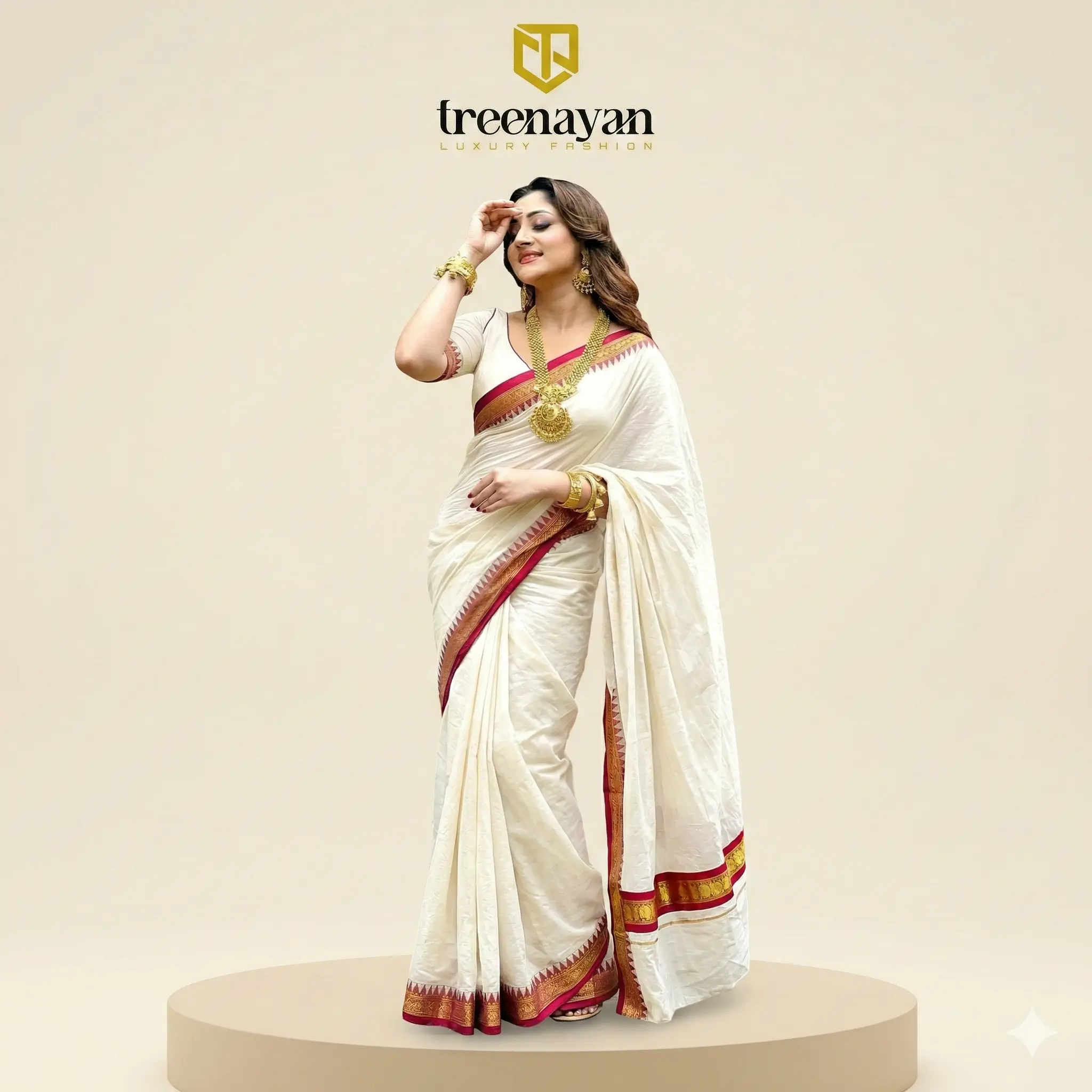 TreeNayan Shubhra Kantha Saree